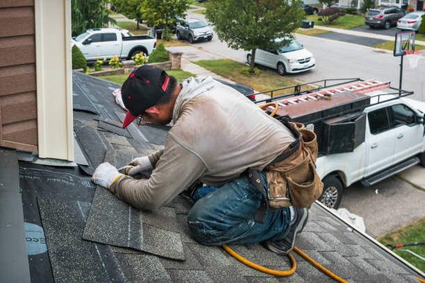 Professional Roof Leak Repair technician working in Crestline, OH